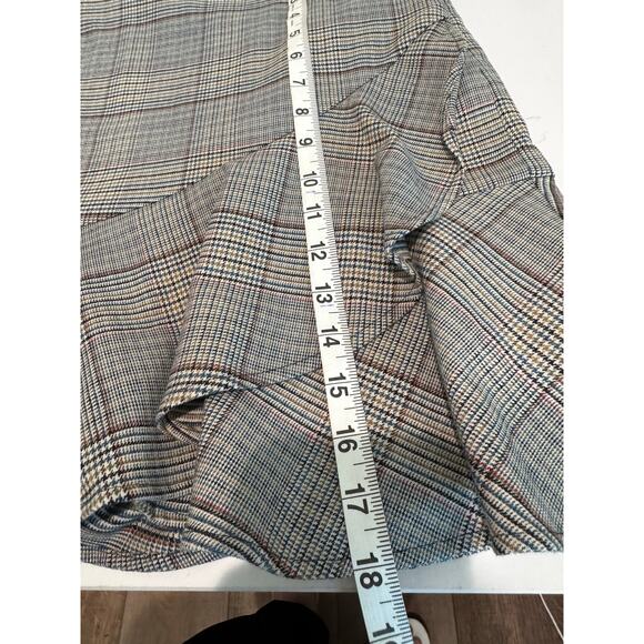 Trina Turk Women's Pleated Ruffle Plaid Mini Skirt Size 4 Academia Professional - Picture 10 of 11